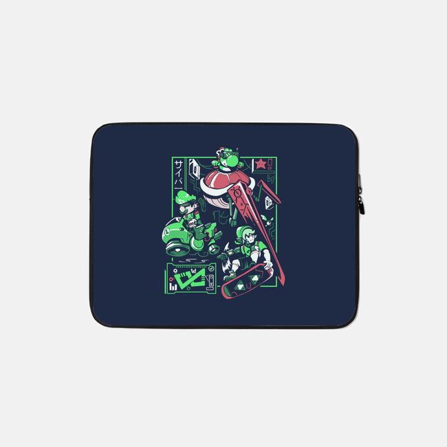 Cyber City Rush-None-Zippered-Laptop Sleeve-Heyra Vieira