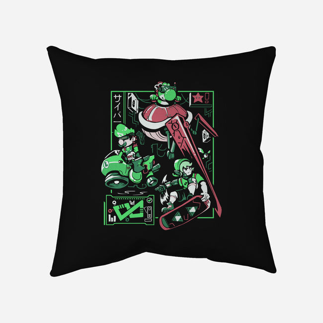 Cyber City Rush-None-Removable Cover-Throw Pillow-Heyra Vieira