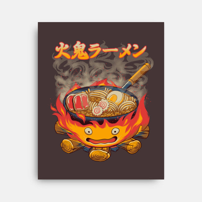 Fire Demon Ramen-None-Stretched-Canvas-rmatix