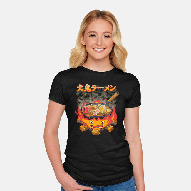 Fire Demon Ramen-Womens-Fitted-Tee-rmatix