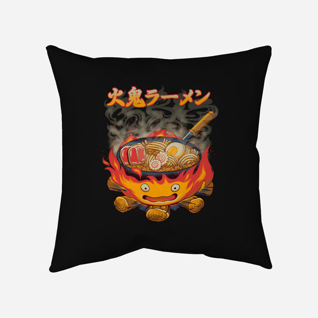 Fire Demon Ramen-None-Removable Cover-Throw Pillow-rmatix