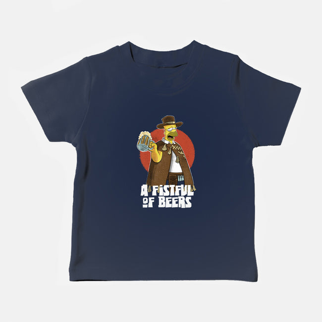 A Fistful Of Beers-Baby-Basic-Tee-zascanauta