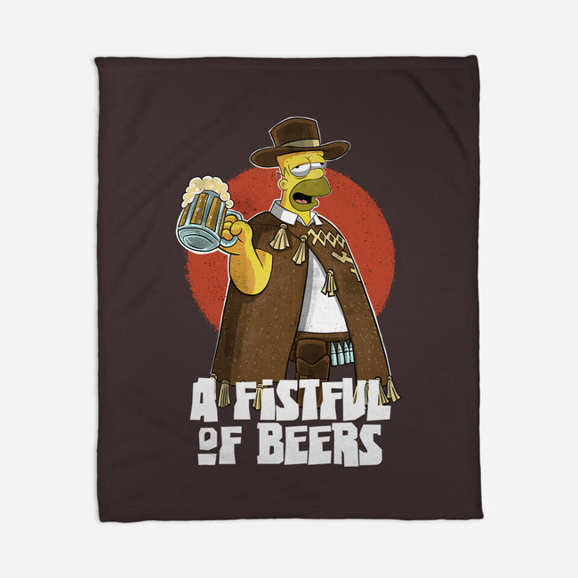 A Fistful Of Beers-None-Fleece-Blanket-zascanauta