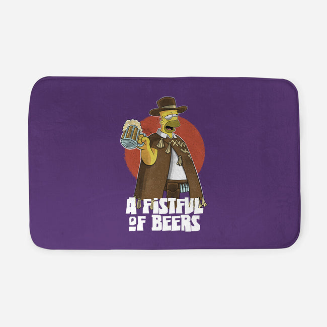 A Fistful Of Beers-None-Memory Foam-Bath Mat-zascanauta