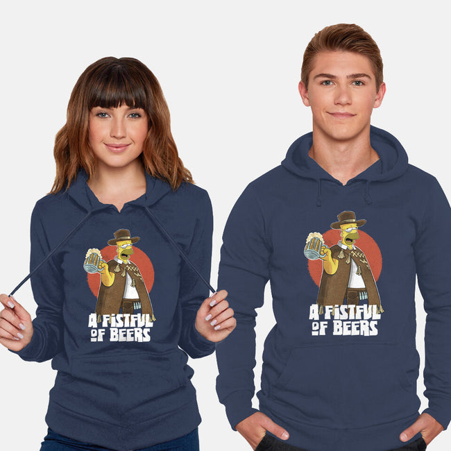 A Fistful Of Beers-Unisex-Pullover-Sweatshirt-zascanauta