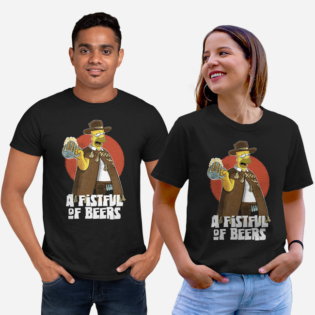 A Fistful Of Beers-Unisex-Basic-Tee-zascanauta