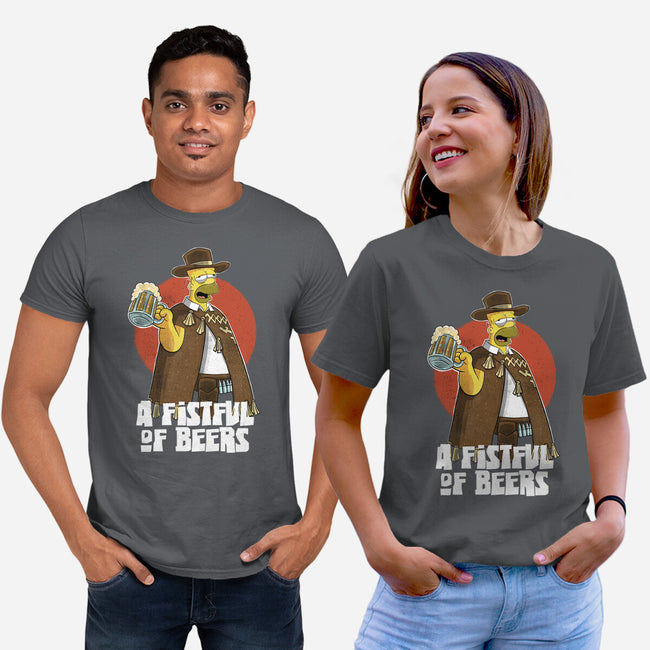 A Fistful Of Beers-Unisex-Basic-Tee-zascanauta