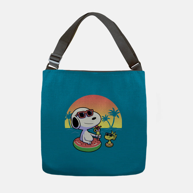 Beagle Summer Time-None-Adjustable Tote-Bag-Astrobot Invention