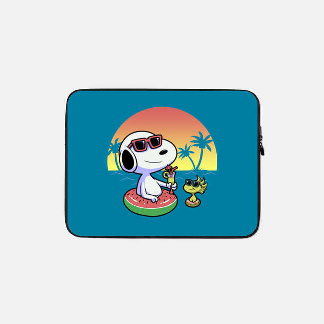 Beagle Summer Time-None-Zippered-Laptop Sleeve-Astrobot Invention