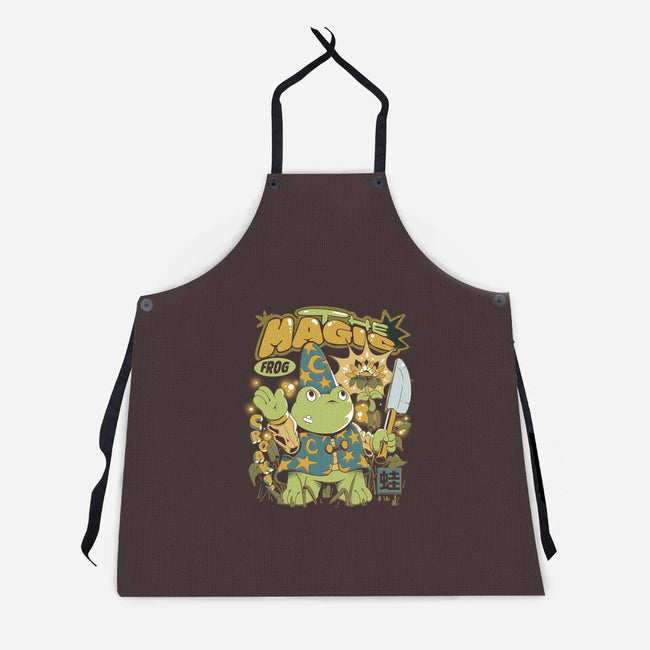 Magic Frog-Unisex-Kitchen-Apron-ilustrata