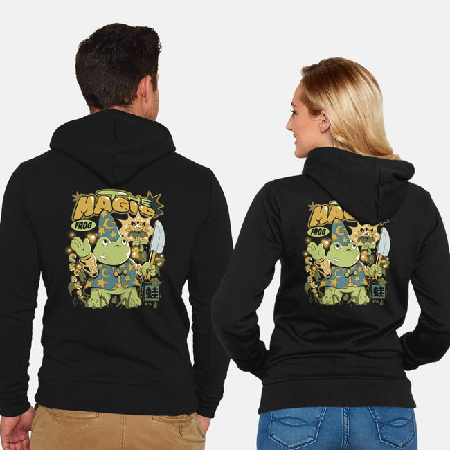 Magic Frog-Unisex-Zip-Up-Sweatshirt-ilustrata