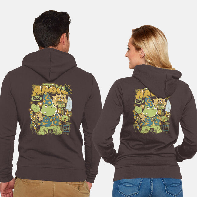 Magic Frog-Unisex-Zip-Up-Sweatshirt-ilustrata