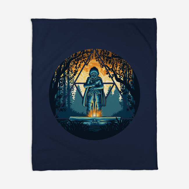 Sword In The Woods-None-Fleece-Blanket-rmatix