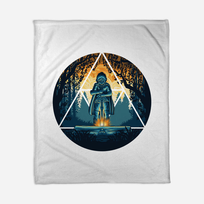 Sword In The Woods-None-Fleece-Blanket-rmatix