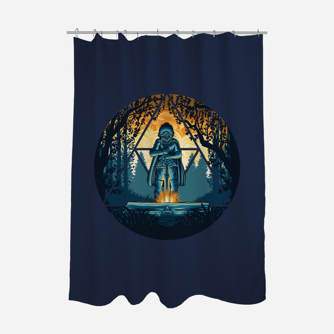 Sword In The Woods-None-Polyester-Shower Curtain-rmatix