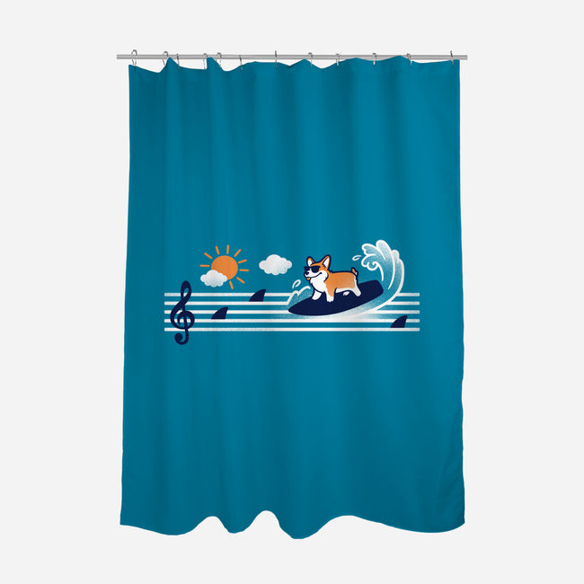 Summer Dog-None-Polyester-Shower Curtain-NemiMakeit