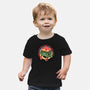 Flaming Dumpster-Baby-Basic-Tee-glitchygorilla