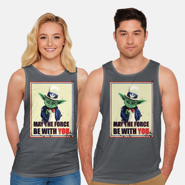 May The Force Be With You-Unisex-Basic-Tank-fanfabio