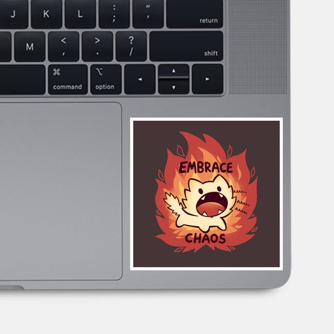 Embrace Chaos-None-Glossy-Sticker-TechraNova