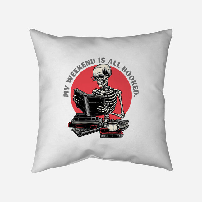 Weekend Reader-None-Removable Cover-Throw Pillow-glitchygorilla