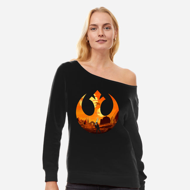 The Knight Farmer-Womens-Off Shoulder-Sweatshirt-Arinesart