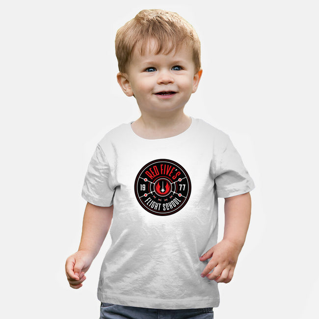 Red Five's Flight School-Baby-Basic-Tee-BadBox