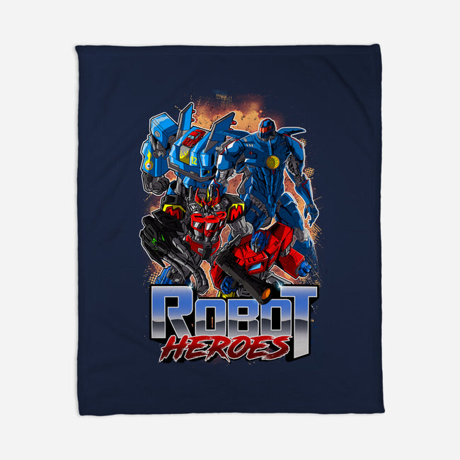 Robot Heroes-None-Fleece-Blanket-Diego Oliver