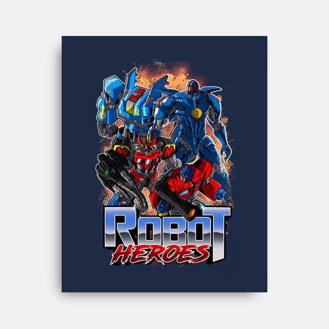 Robot Heroes-None-Stretched-Canvas-Diego Oliver