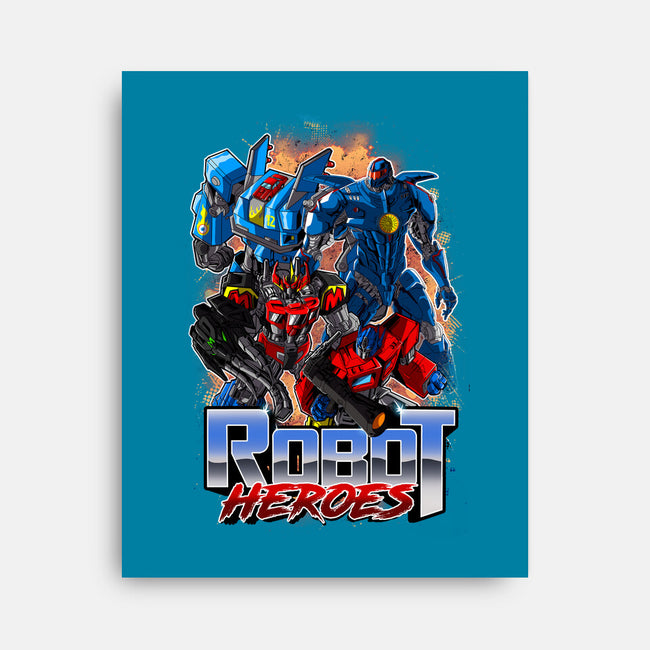 Robot Heroes-None-Stretched-Canvas-Diego Oliver