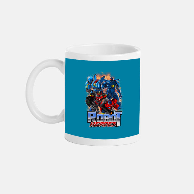 Robot Heroes-None-Mug-Drinkware-Diego Oliver