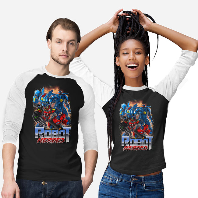 Robot Heroes-Unisex-Baseball-Tee-Diego Oliver