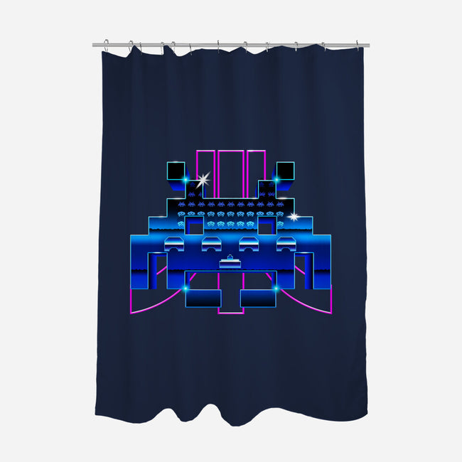 Space Retro-None-Polyester-Shower Curtain-demonigote