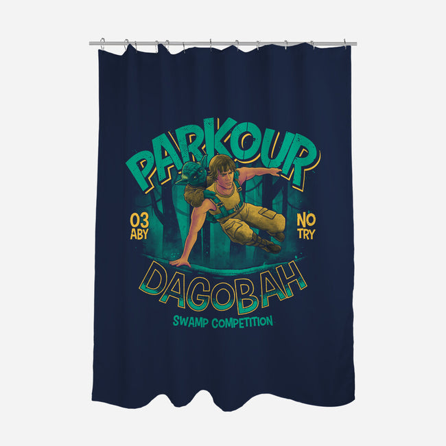 Parkour Dagobah-None-Polyester-Shower Curtain-teesgeex