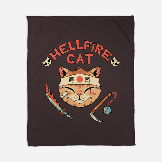 Hellfire Cat Meowster-None-Fleece-Blanket-vp021