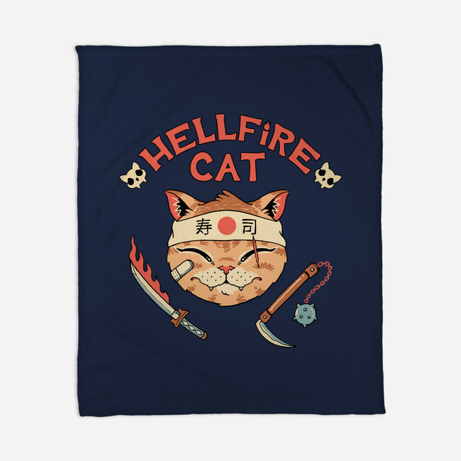 Hellfire Cat Meowster-None-Fleece-Blanket-vp021