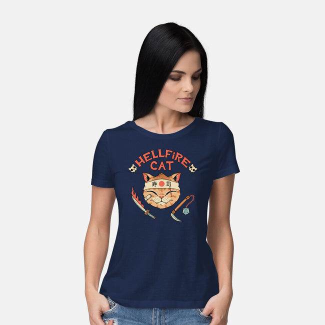 Hellfire Cat Meowster-Womens-Basic-Tee-vp021