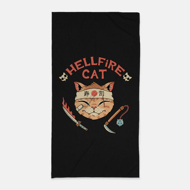 Hellfire Cat Meowster-None-Beach-Towel-vp021