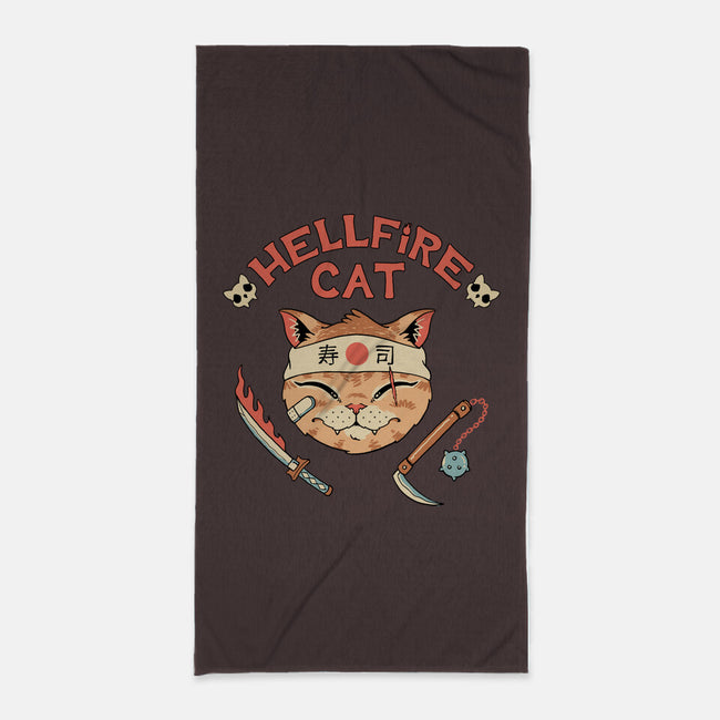 Hellfire Cat Meowster-None-Beach-Towel-vp021