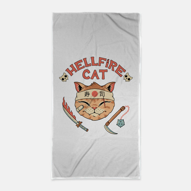 Hellfire Cat Meowster-None-Beach-Towel-vp021