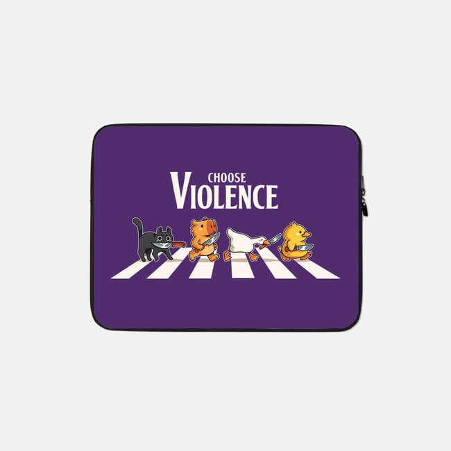 Choose Violence-None-Zippered-Laptop Sleeve-2DFeer