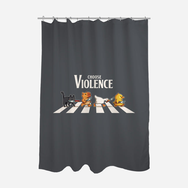 Choose Violence-None-Polyester-Shower Curtain-2DFeer