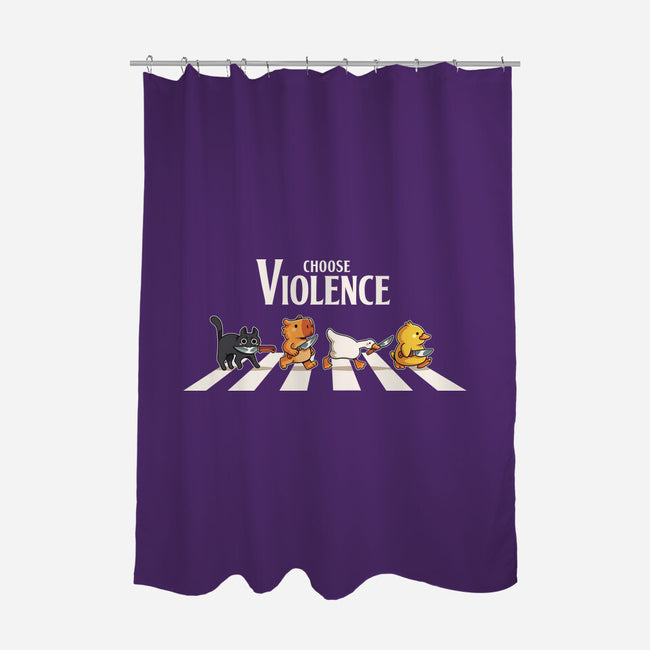 Choose Violence-None-Polyester-Shower Curtain-2DFeer