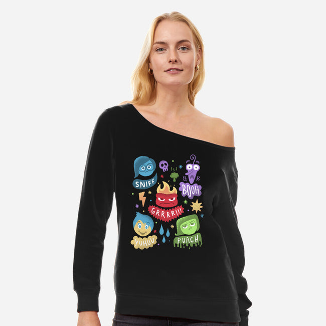 Colourful Mind-Womens-Off Shoulder-Sweatshirt-paulagarcia