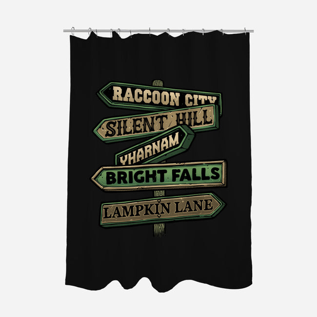 Spooky Towns-None-Polyester-Shower Curtain-glitchygorilla