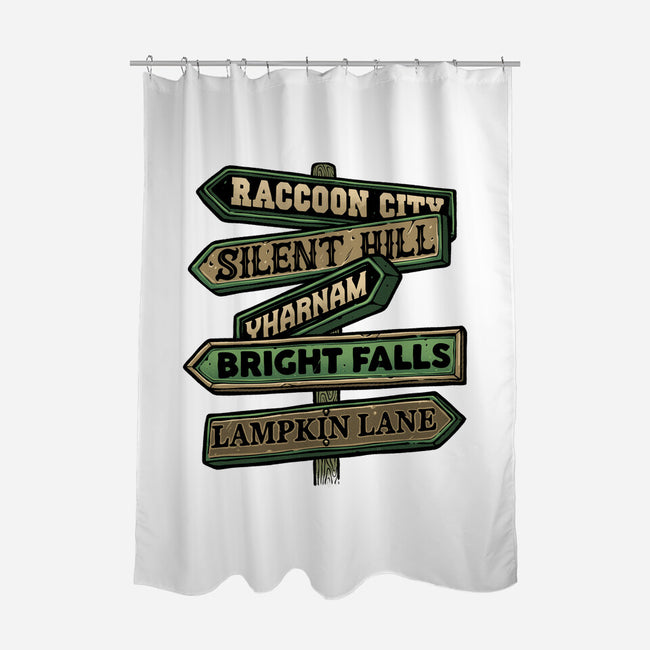 Spooky Towns-None-Polyester-Shower Curtain-glitchygorilla