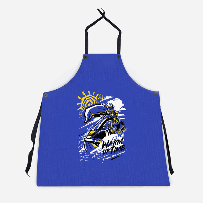 Warm Up Time-Unisex-Kitchen-Apron-demonigote