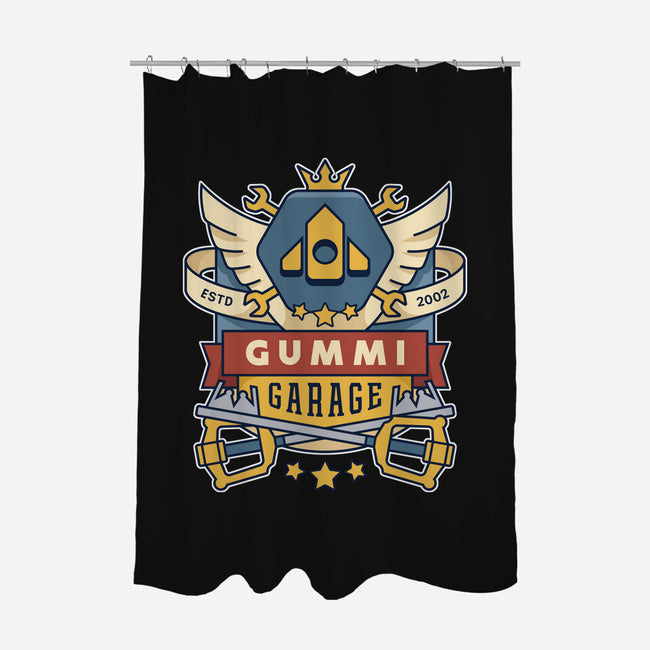 The Gummi Garage Emblem-None-Polyester-Shower Curtain-LAGELANTEE