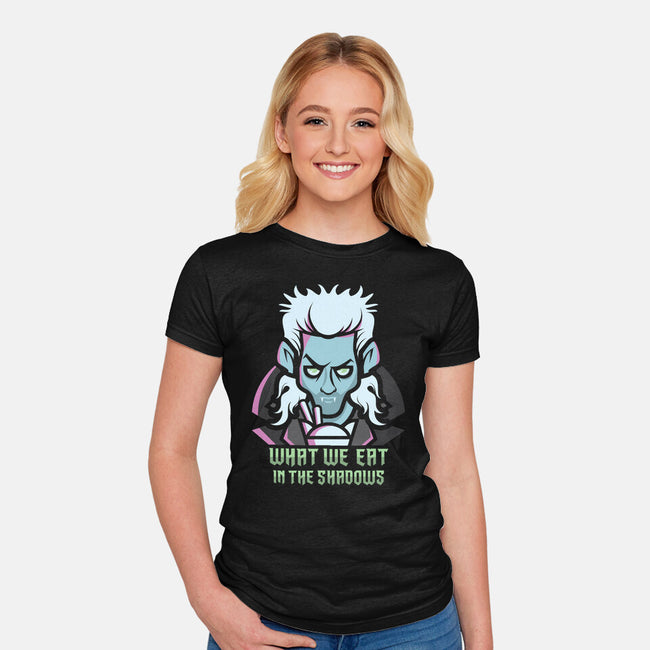 What We Eat In The Shadows-Womens-Fitted-Tee-jrberger