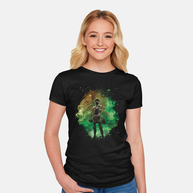 Soul Of The Attack Titan-Womens-Fitted-Tee-Donnie