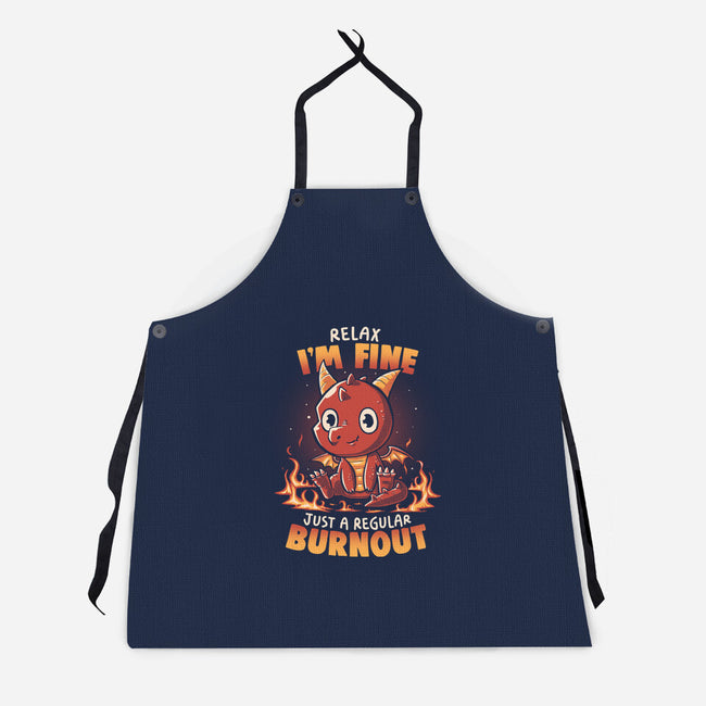 Burnout Dragon-Unisex-Kitchen-Apron-koalastudio